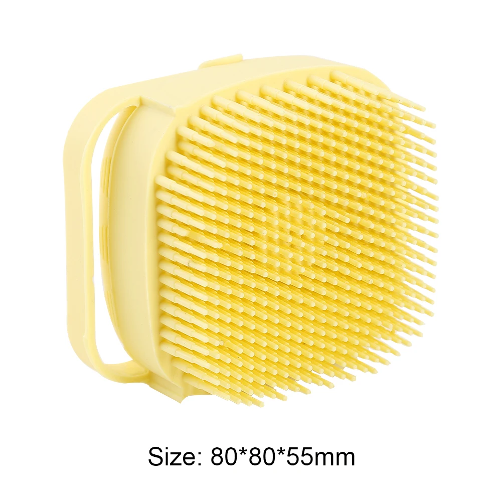 

Silicone Bath Massage Soft Brush Body Shampoo Scalp Massage Brush Comb Hair Washing Comb Bathroom Scrubber Dispenser