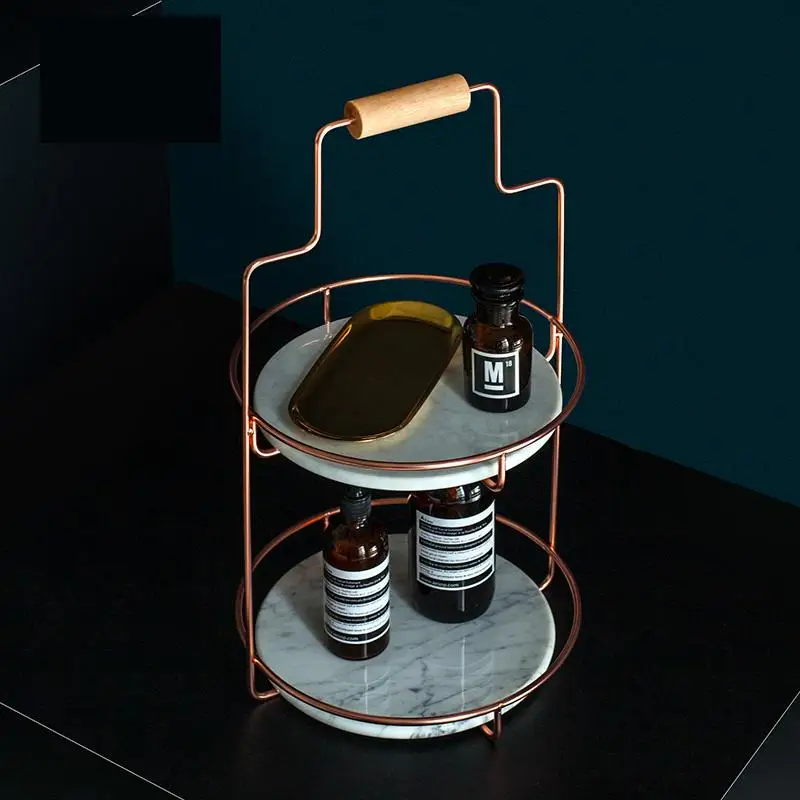 Мраморный Органайзер из натурального камня двойная полка поднос для закусок