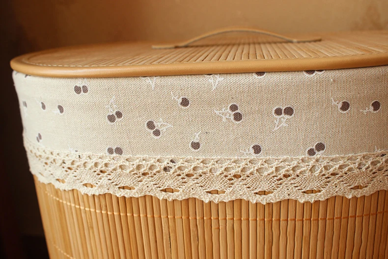 Бесплатная доставка 1 шт. бамбуковая плетеная корзина для хранения Складная