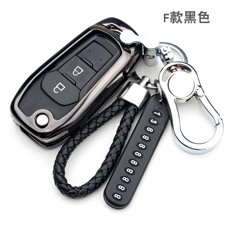 

Zinc alloy Car Key Case For Ford F-150 F-250 F-350 Explorer Ranger KA Fiesta Mondeo Cover Keyless Remote Fob Shell Skin Holder