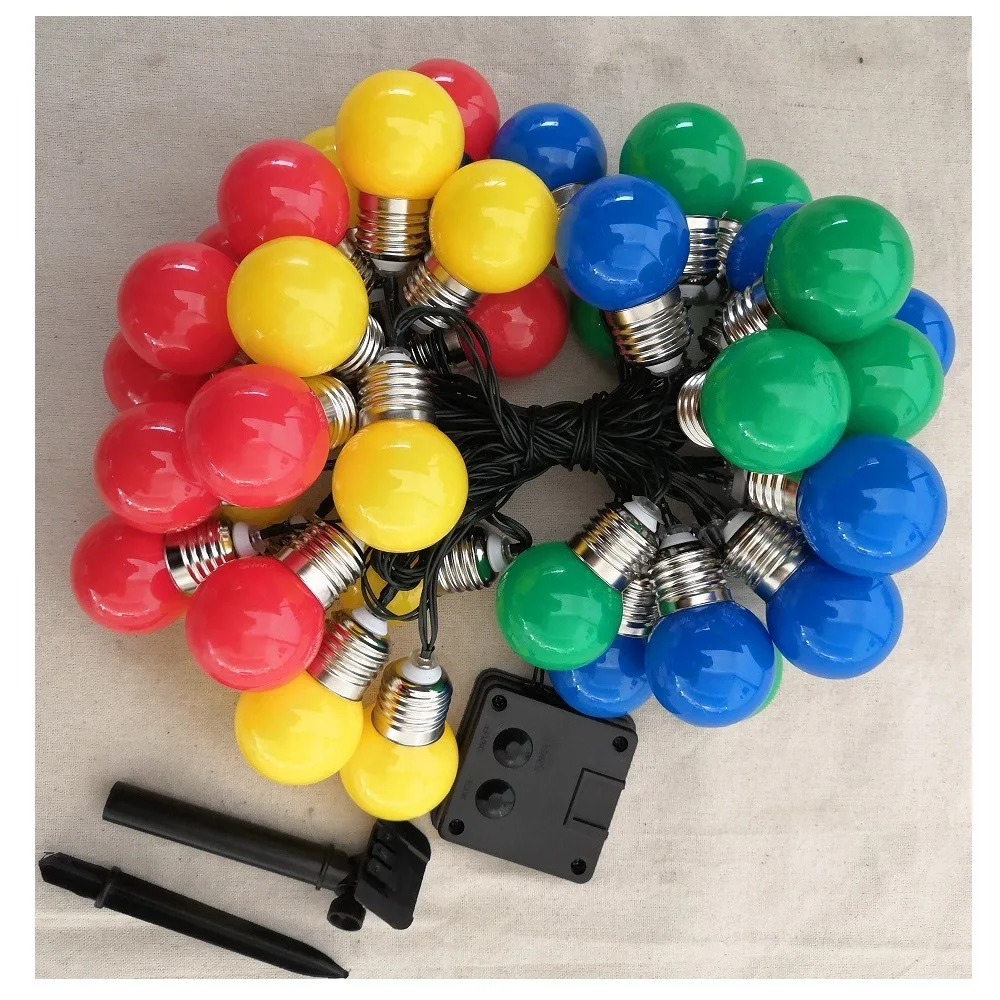 Multi-color bulbs 10/20 светодиодный светильник на солнечной батарее s светодиодный сказочные светильники, лампа с солнечной батареей рождественские украшения для сада для дома наружный светодиодный светильник на солнечной батарее - Испускаемый цвет: Multi-color bulbs