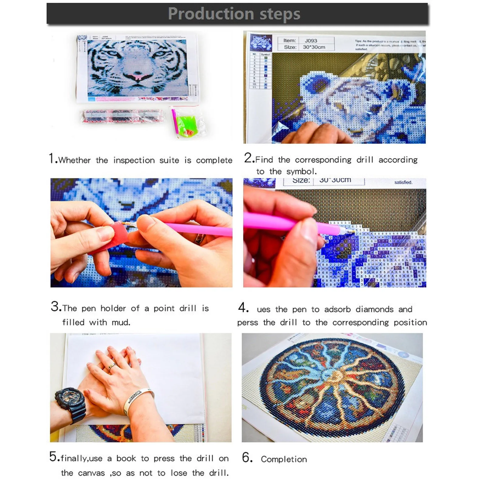 

DIY Diamond Painting 5D Visual Cat Dog Water Refelction Canvas Craft Material Rinestone Corss Stitch Canvas Beads Tray Pen Kit
