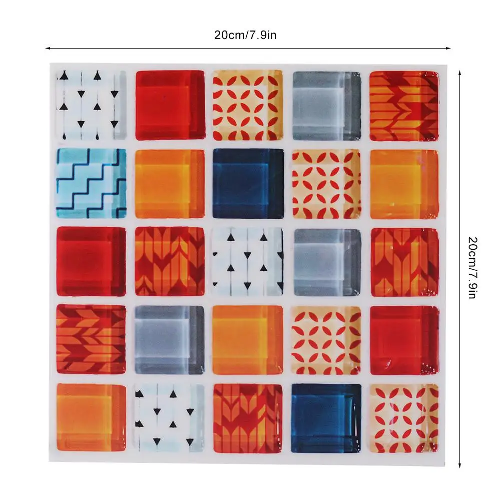 6Pcs Mosaic Self-adhesive Wall Tile Sticker Kitchen Oil-proof Stickers Bathroom Decor | Дом и сад