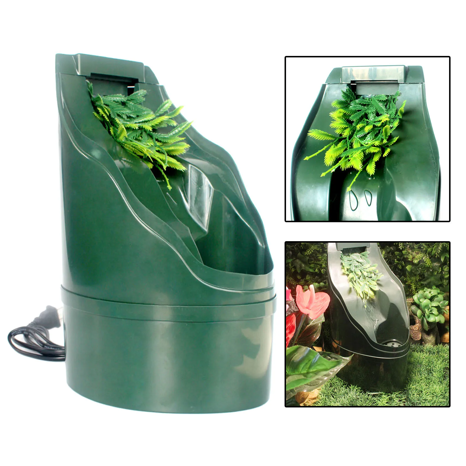 

Reptile Drinking Water Fountain Humidifier Snake Gecko Water Dispenser Bowl