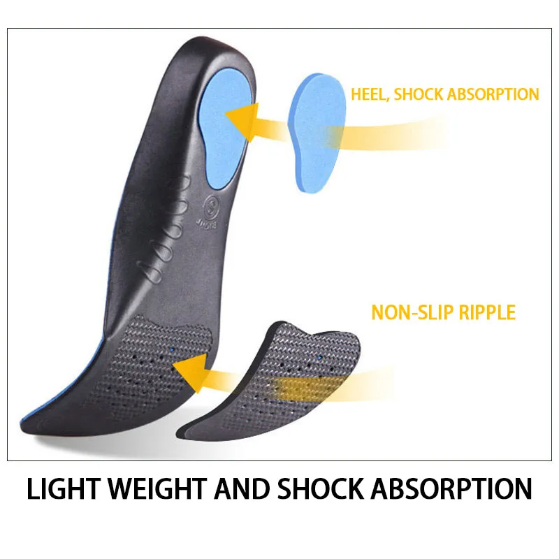 Arch Support Orthotic Insoles for feet Height 3cm High Quality 3D Comfortable Plush Cloth Flat Feet Orthopedic Insoles Foot Pad