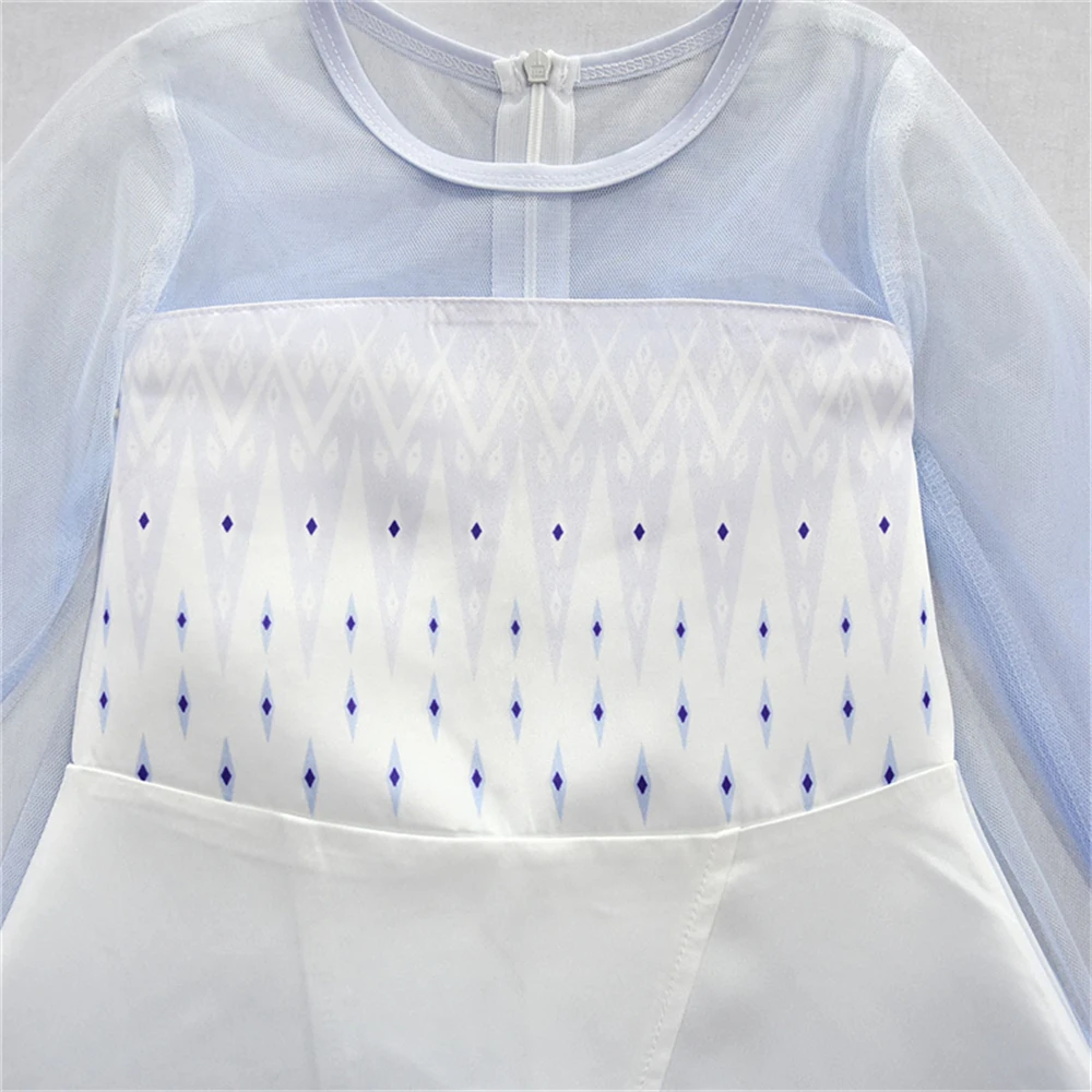Snow Queen Anna Elsa 2 Dress Girl Princess Party Dresses Kids Halloween Cosplay Costume Infantil Vestidos Fancy Children Clothes | Детская