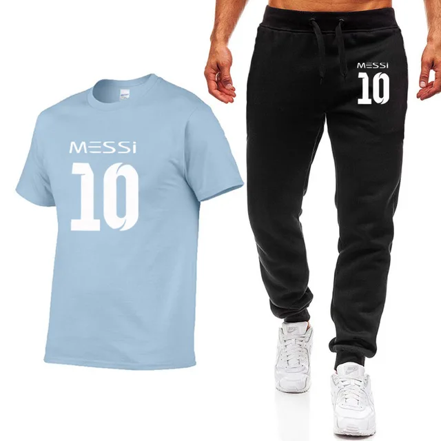 Футболка мужская с короткими рукавами модная тенниска принтом Месси 10