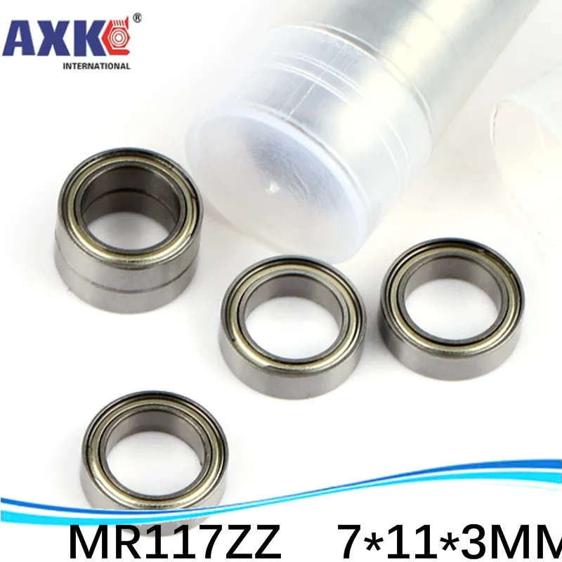 AXK 10 шт. MR117ZZ ABEC 5 Z2 7X11X3 мм Глубокие шаровые подшипники MR117 / L 1170 ZZ|Валы| |