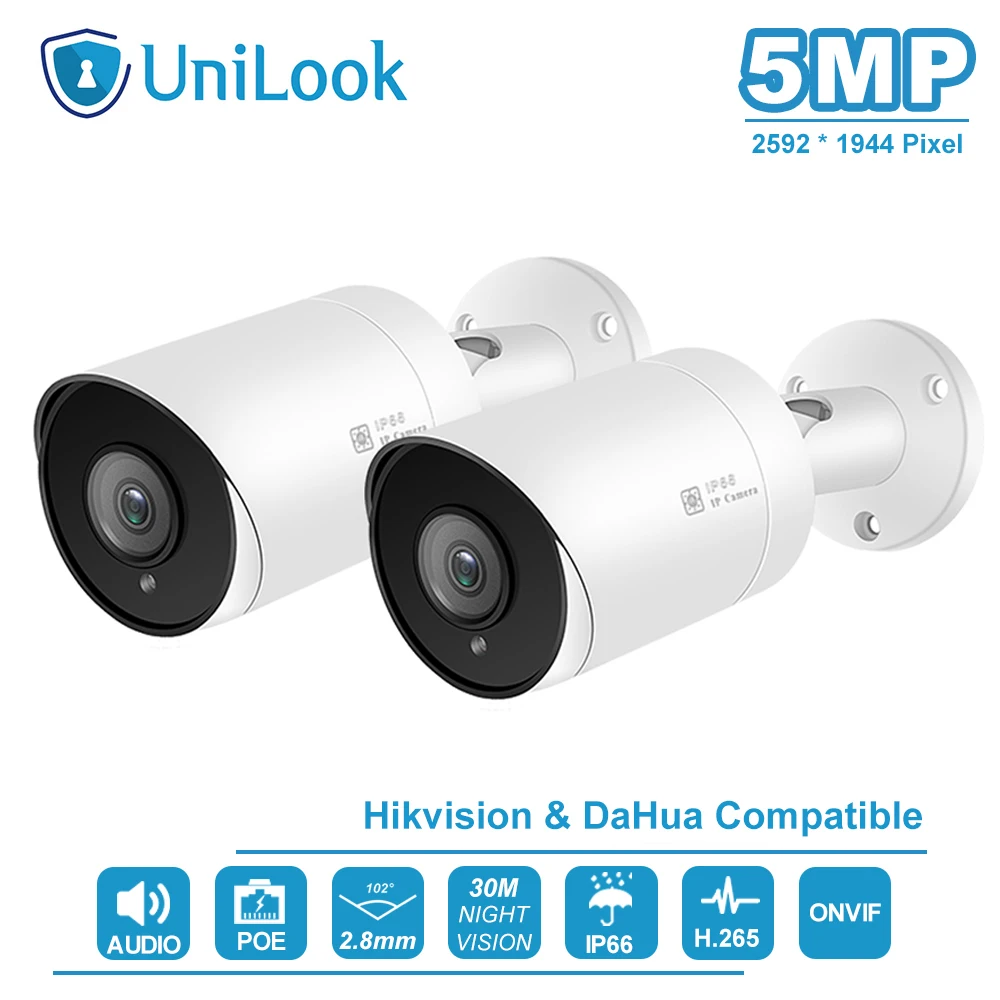 UniLook 8CH NVR 6/8 шт. 5MP купольная IP-камера POE Hikvision OEM наружная система безопасности