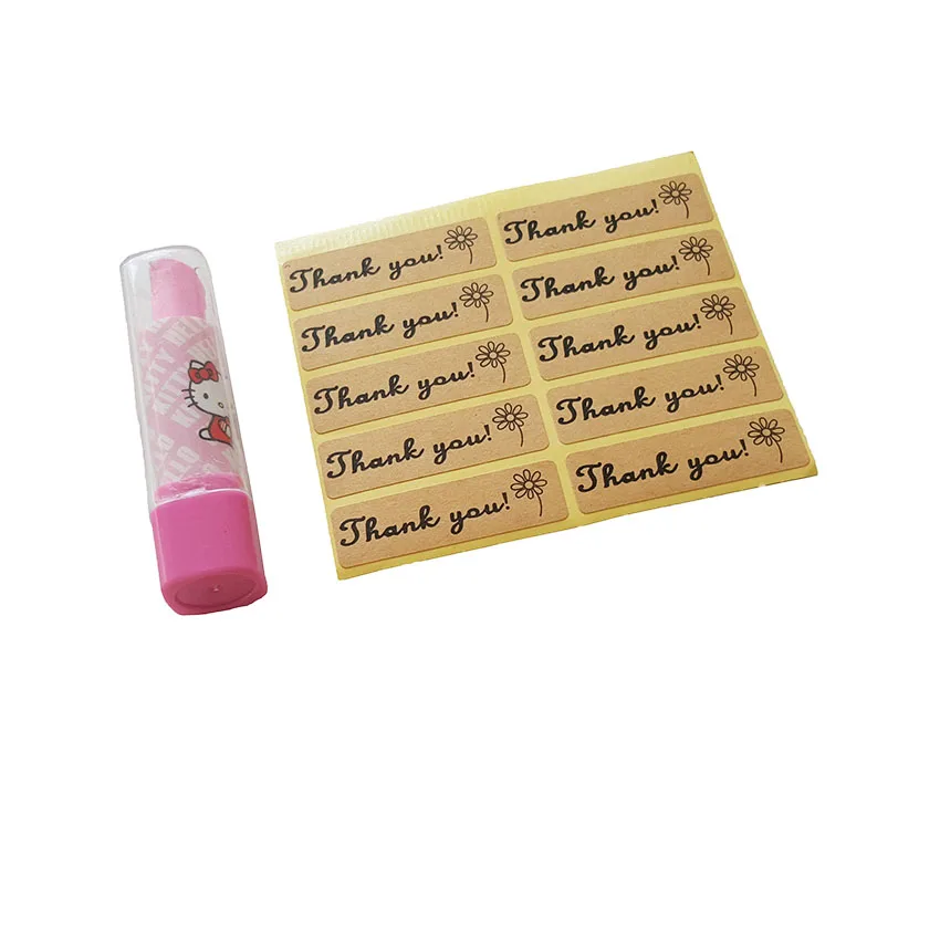 100 шт./лот &quotспасибо&quot самоклеющиеся винтажные наклейки крафт-этикетка наклейка