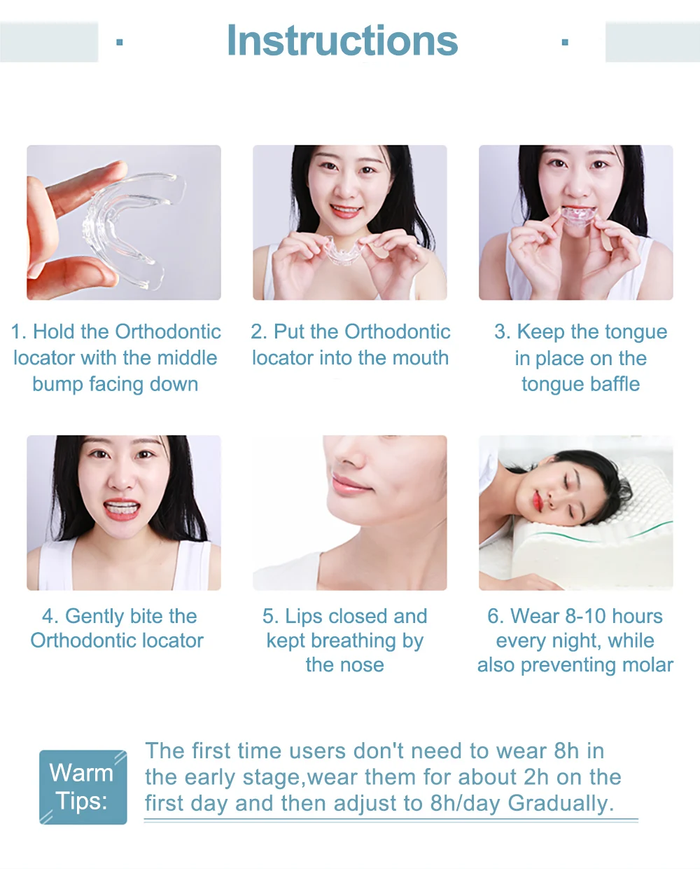 Cofoe Dental Braces Orthodontic locator Invisible orthodontic bracket For Smile Teeth Alignment Trainer and dental care With box