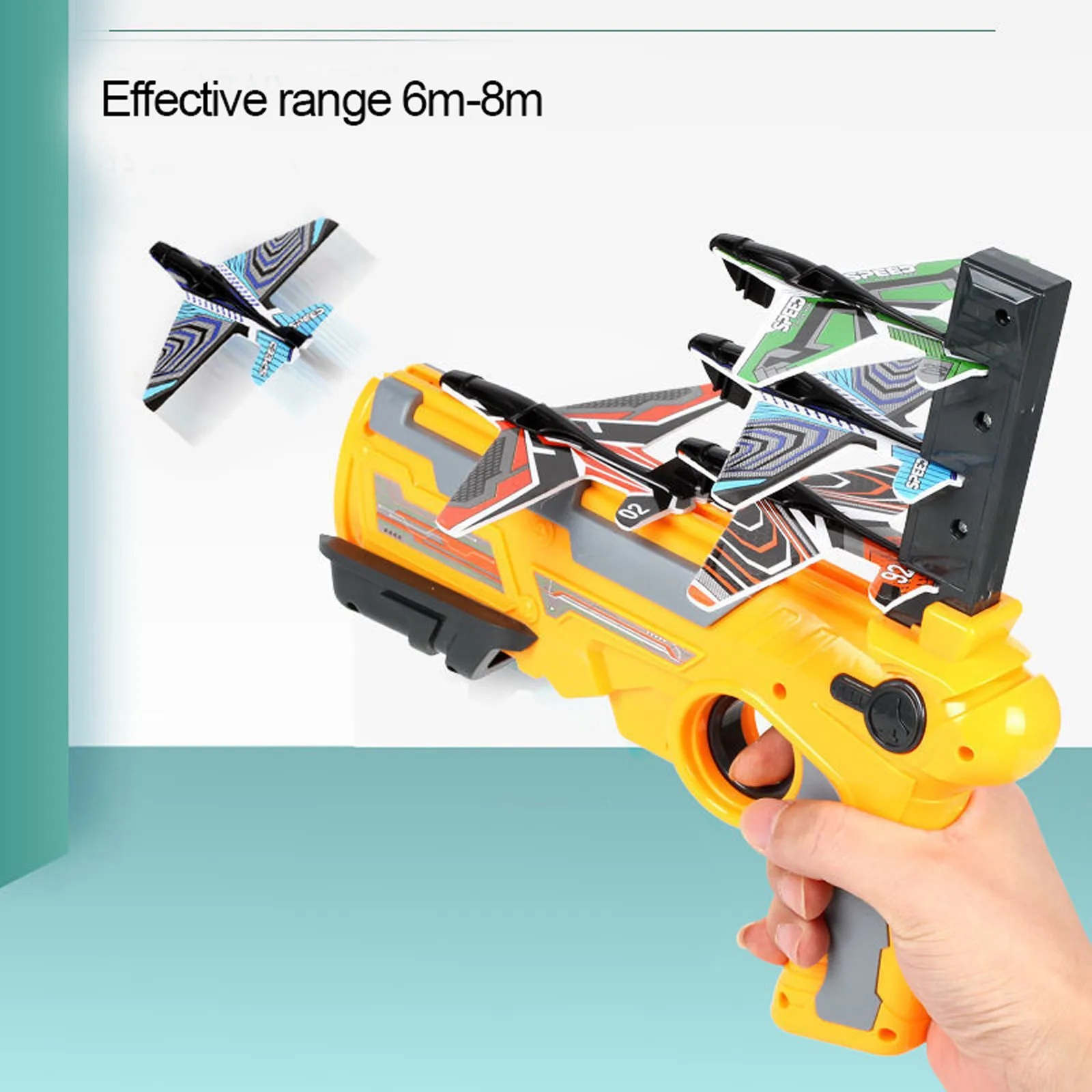 

2 Set One-click Ejection Foam Airplane Shooting Game Toy Catapult Plane Toy Gun Bubble Aircraft Pistol For Outdoor Kid Toys