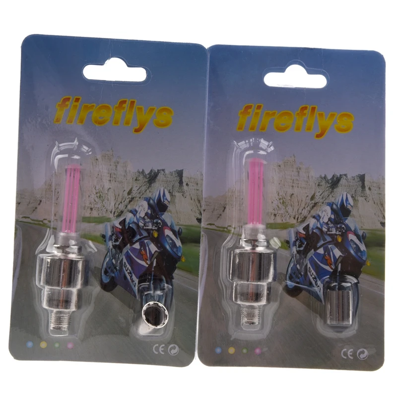 

2 PCS Red LED Flash Tyre Wheel Valve Cap Light for Car Bike bicycle Motorbicycle Wheel Light Tire Light