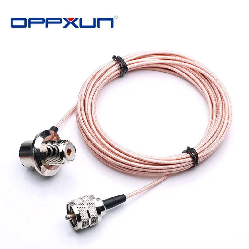 

Oppxun Feeder Female Right Angle To Long UHF F K PL259 SL16 Male Plug RG316 for Car Mobile Radio Antenna 1m 3m 5m 10m Cable
