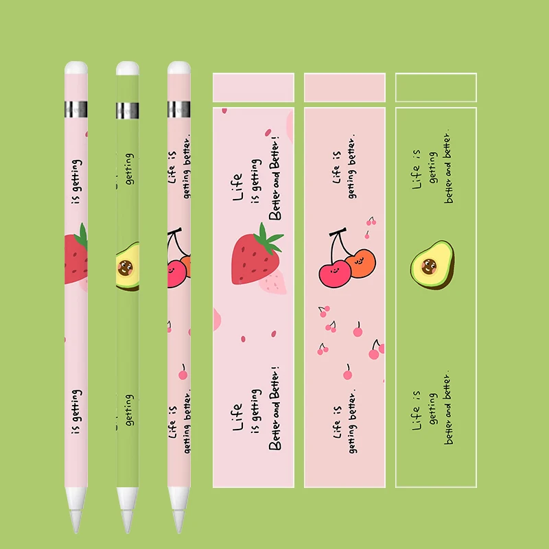 

Cute For apple pencil 1 / 2 stickers Scratchproof Ultra Thin Painted stickers Touch Stylus pen sticker Non-slip Protective paper