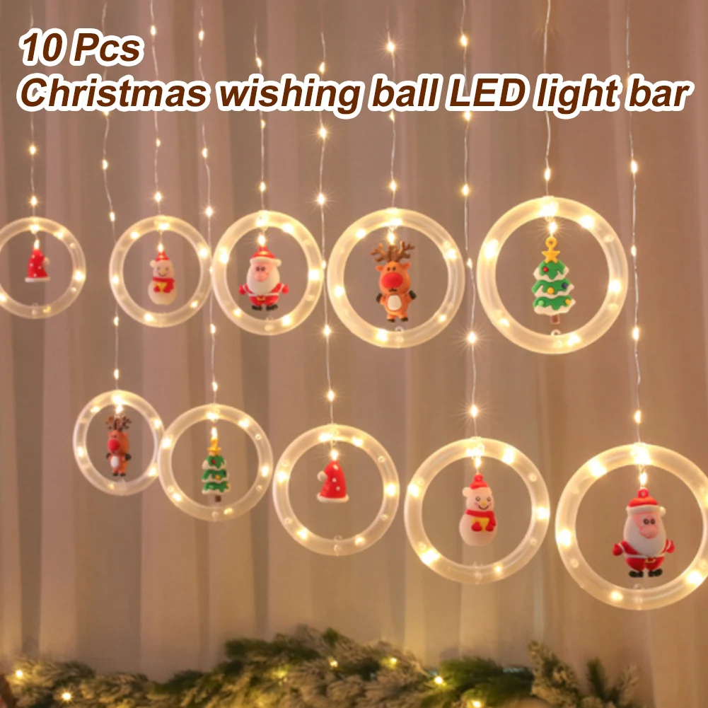 

10 шт. Рождественская гирсветильник, Рождественский шар желаний, светодиодная гирлянда s, подвесное украшение для дома, украшение для свадьб...