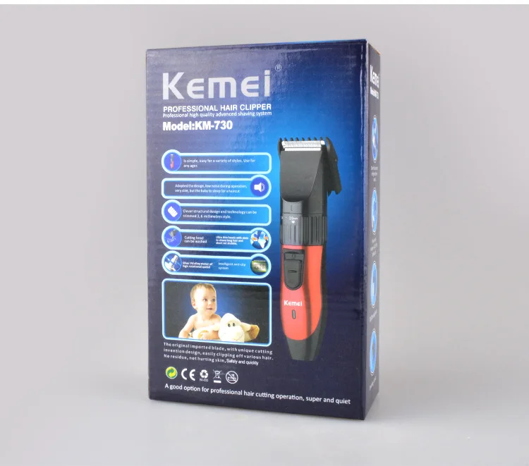 Kemei KM-730 бритва машинка для стрижки волос перезаряжаемая сухая электрическая двойного назначения Парикмахерская электрическая машинка для стрижки волос
