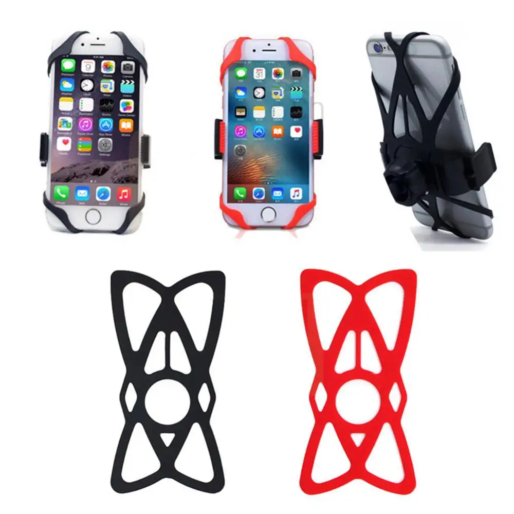 

80%HOT Universal Silicone Support Strap Band for Mountain Bicycle Phone Holder Mount