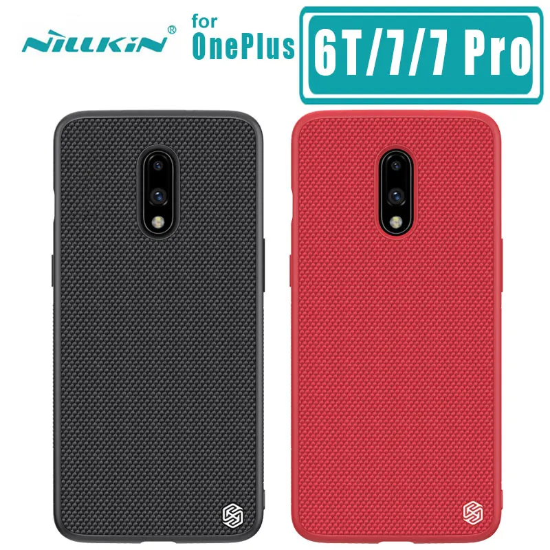Oneplus 7 pro 6T чехол Nillkin 3D текстурированная нейлоновая задняя крышка с мягкими краями