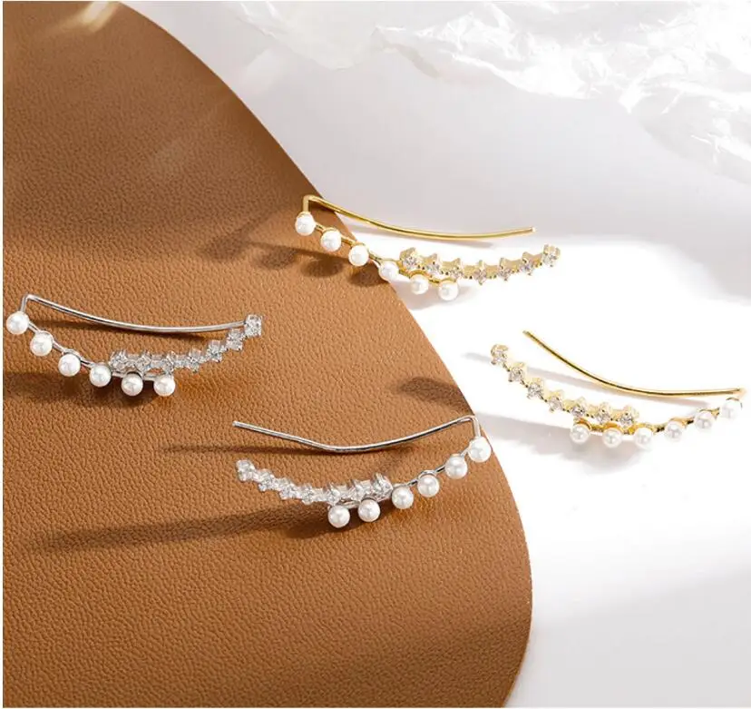 

Punk 925 Sterling Silver Crystal Round Bead Charm Stud Earring For Women Party Wedding Jewelry Pendientes Accessories eh993