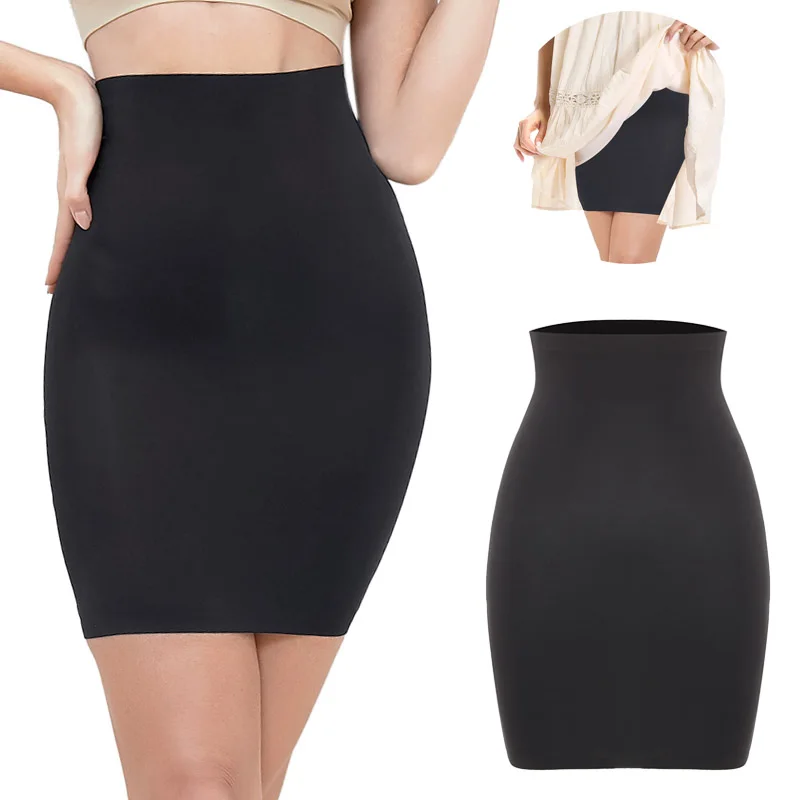 Половина скольжения высокой талии животик с поддержкой женщины бесшовный