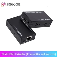 60m hdmi extender cable transmitter and receiver over signle rj45 cat5e cat6 ethernet hdmi sender receiver for pc laptop dvd