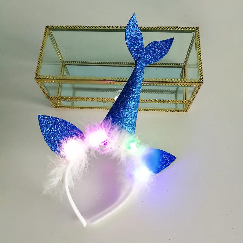 Headdress A Тема русалки одноразовые принадлежности для вечеринки воздушный шар баннер спиральная лента шляпа украшение детей день рождения украшения - Цвет: Headdress A