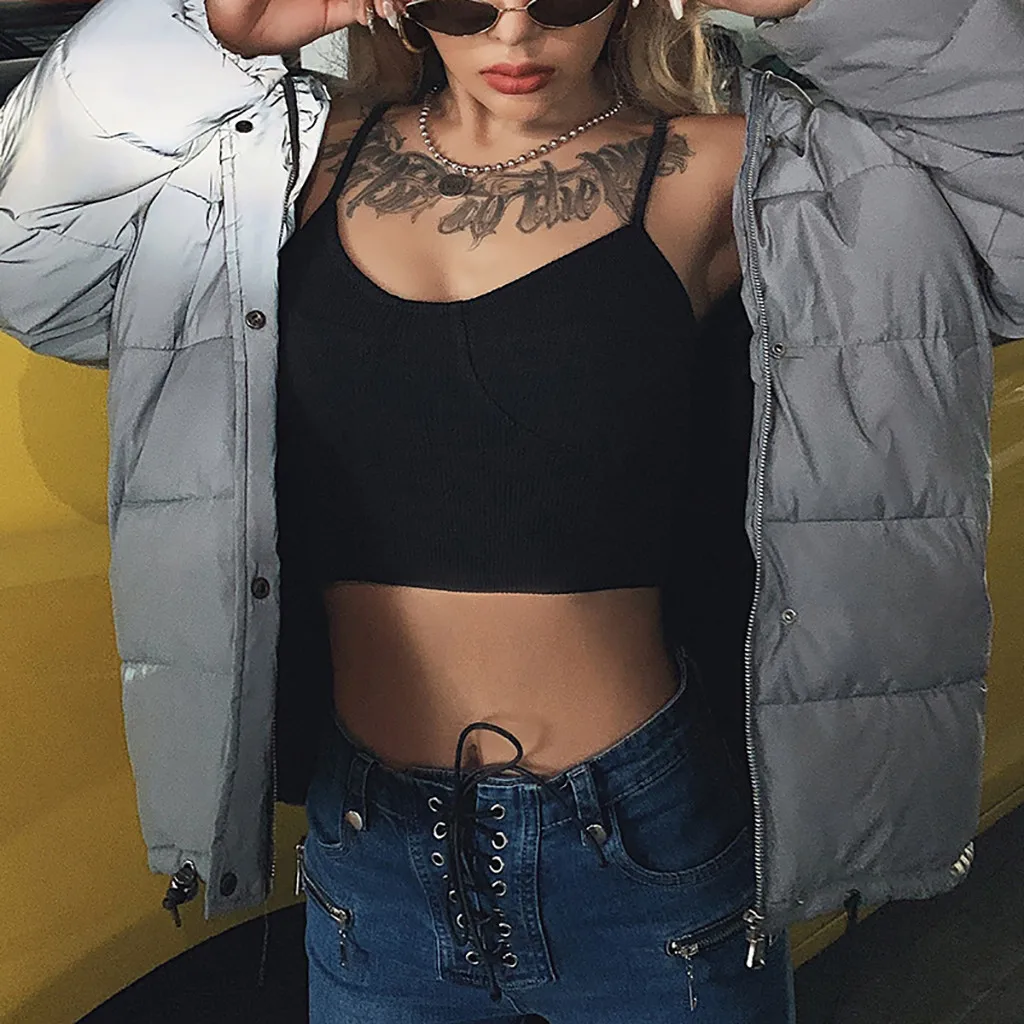 Женская зимняя Светоотражающая куртка теплая парка индивидуальная ветровка