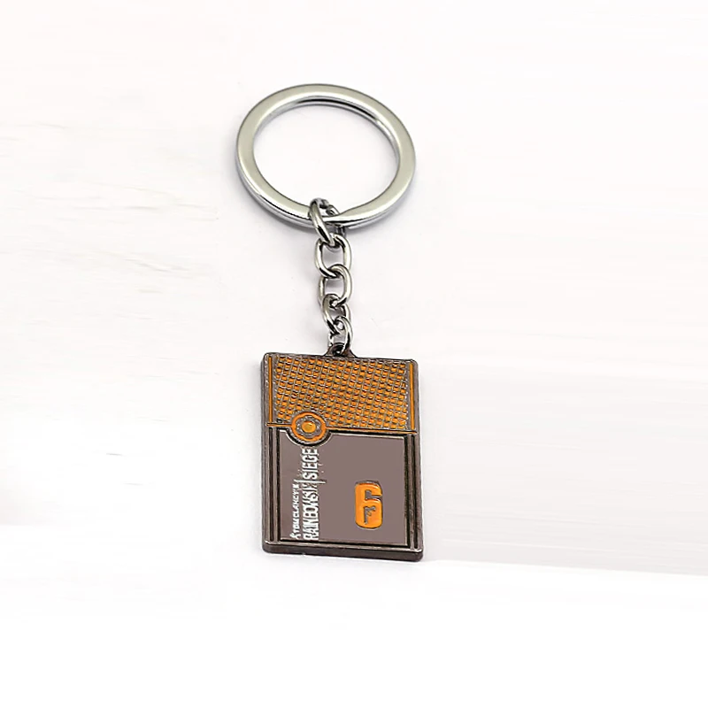 New Arrival Rainbow 6 Siege Keychain Tag Pendants 6 Choker Necklace Car Key Chains Key Holder Keyring Women Men Accessory Gift