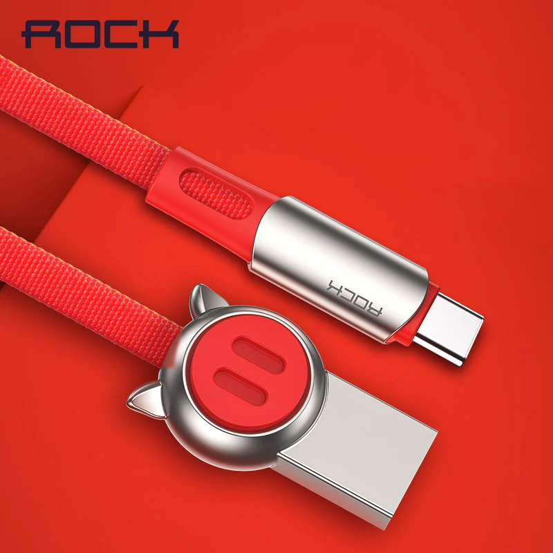 ROCK USB Type C кабель для Samsung S9 S8 Китайский Зодиак мобильный телефон зарядный провод