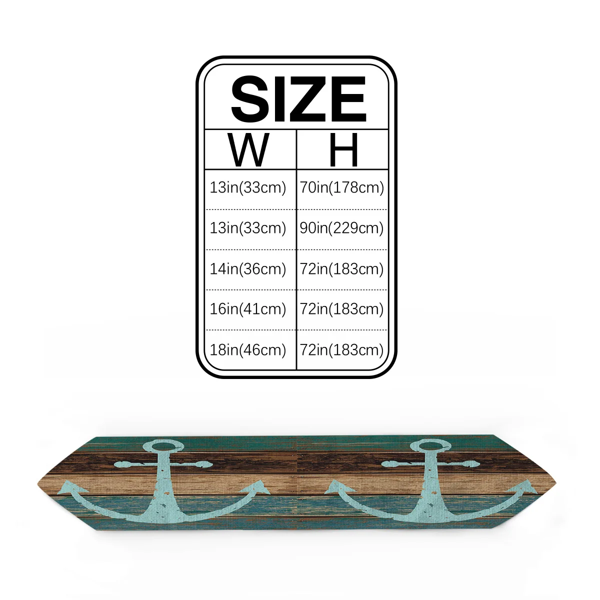 Винтажная скатерть с изображением якоря и деревянного зерна для свадебного