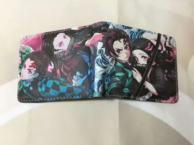 

LISM Kimetsu no Yaiba Fashion Anime PU Wallet Soft Money Bag Zipper Wallets Coins Casual Purses Card Unisex