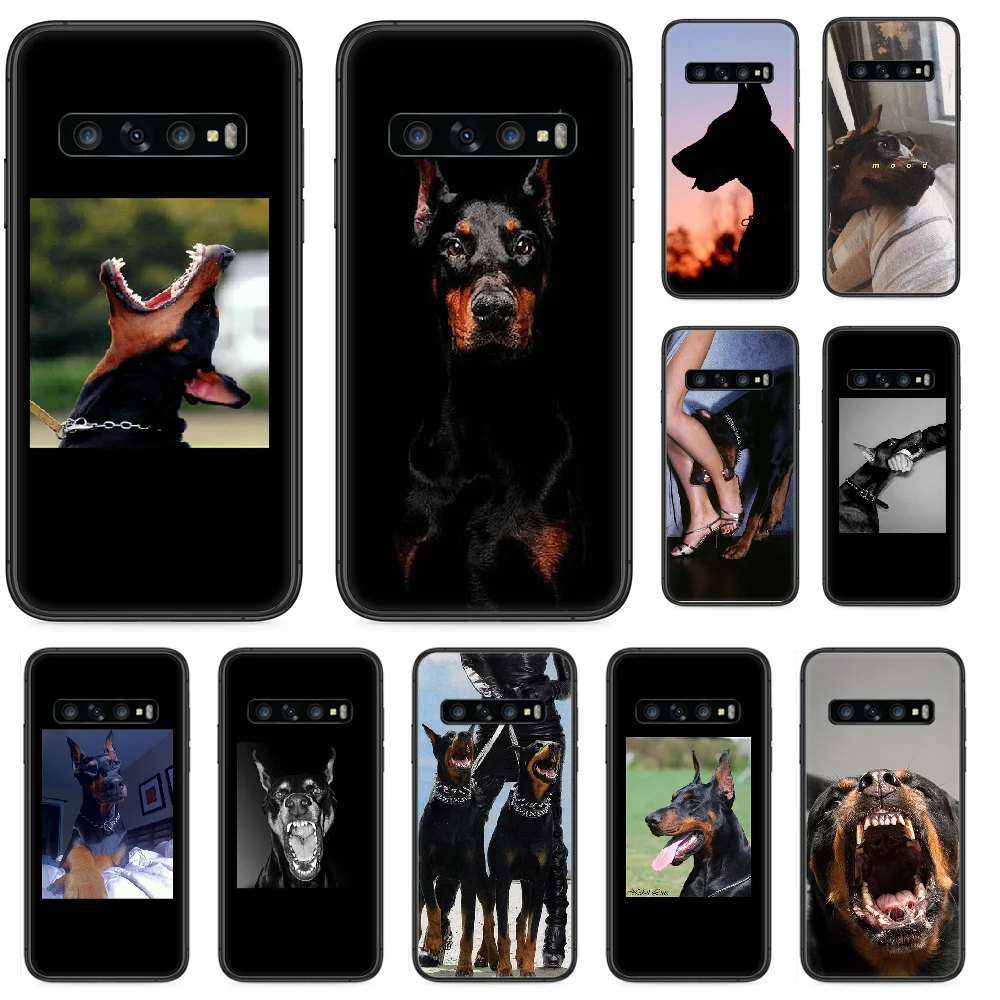 Чехол Doberman для телефона Samsung Galaxy S 10 20 3 4 5 6 7 8 9 Plus E Lite Uitra черный роскошный