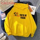 Худи Greys с анатомическим креативным принтом, модная уличная одежда в стиле Харадзюку, худи с мультяшным графическим принтом You Are My Person, топы с длинным рукавом