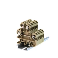 din rail wire conductor 10pcs dk 4q35 weidmuller connector feed through double tier terminal block multi conductor dk4q35