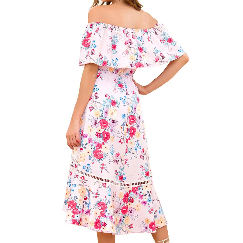 Летние пикантные вечерние платье с разрезом на шее милое Для женщин рукав