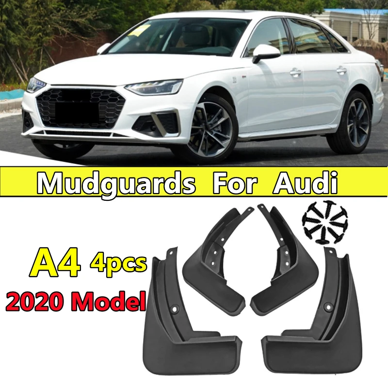Guardabarros de repuesto para Audi A4 2020, guardabarros para Exterior de coche, protección contra salpicaduras, 4 piezas