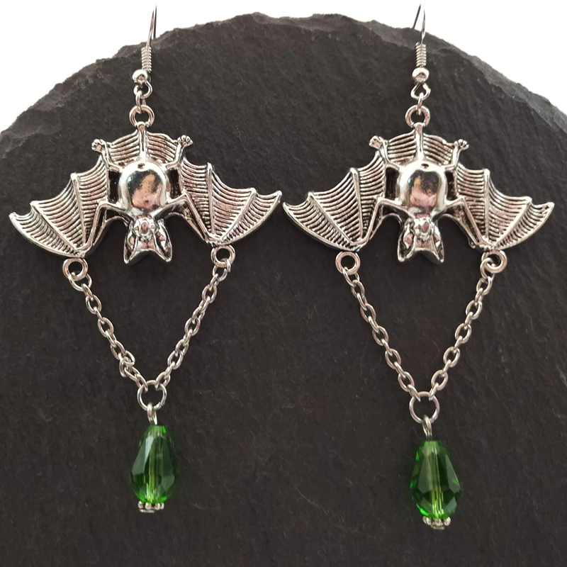 Christmas Halloween Gift Punk Steamed Bat Dangle Earrings Fashion Jewelry Accessories for Women Mujer | Украшения и аксессуары
