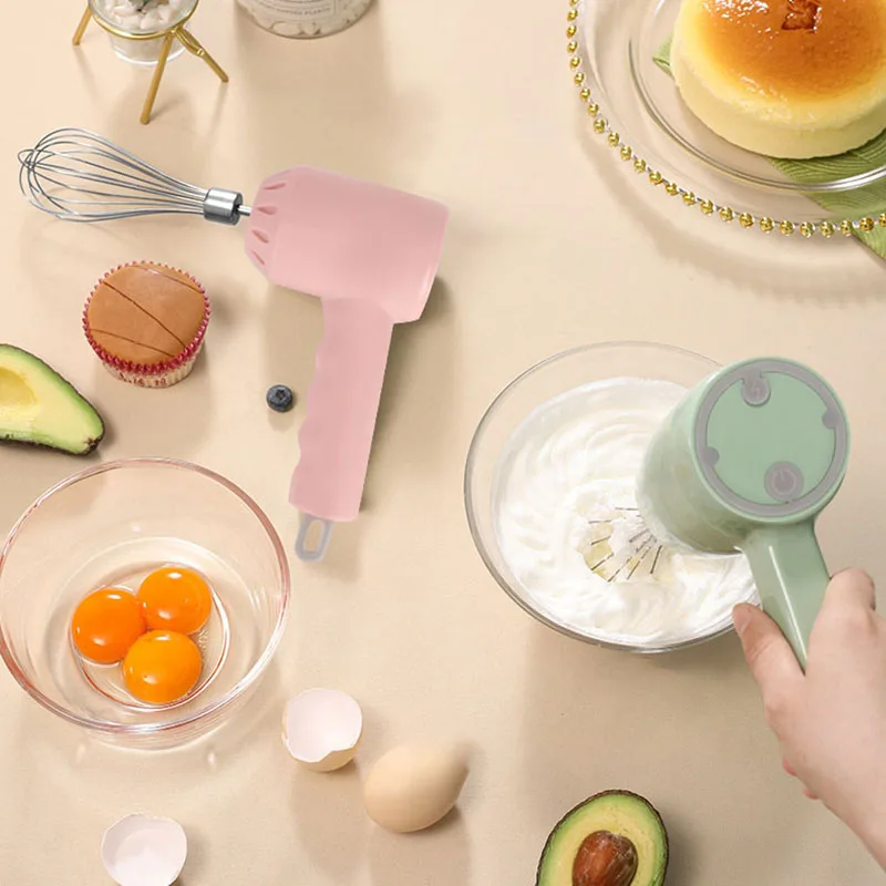 

Automatic Egg Whisk Portable Electric Food Mixer Kitchen Garlic Grinder Rechargeable Milk Cream Blender Kitchen Accessories