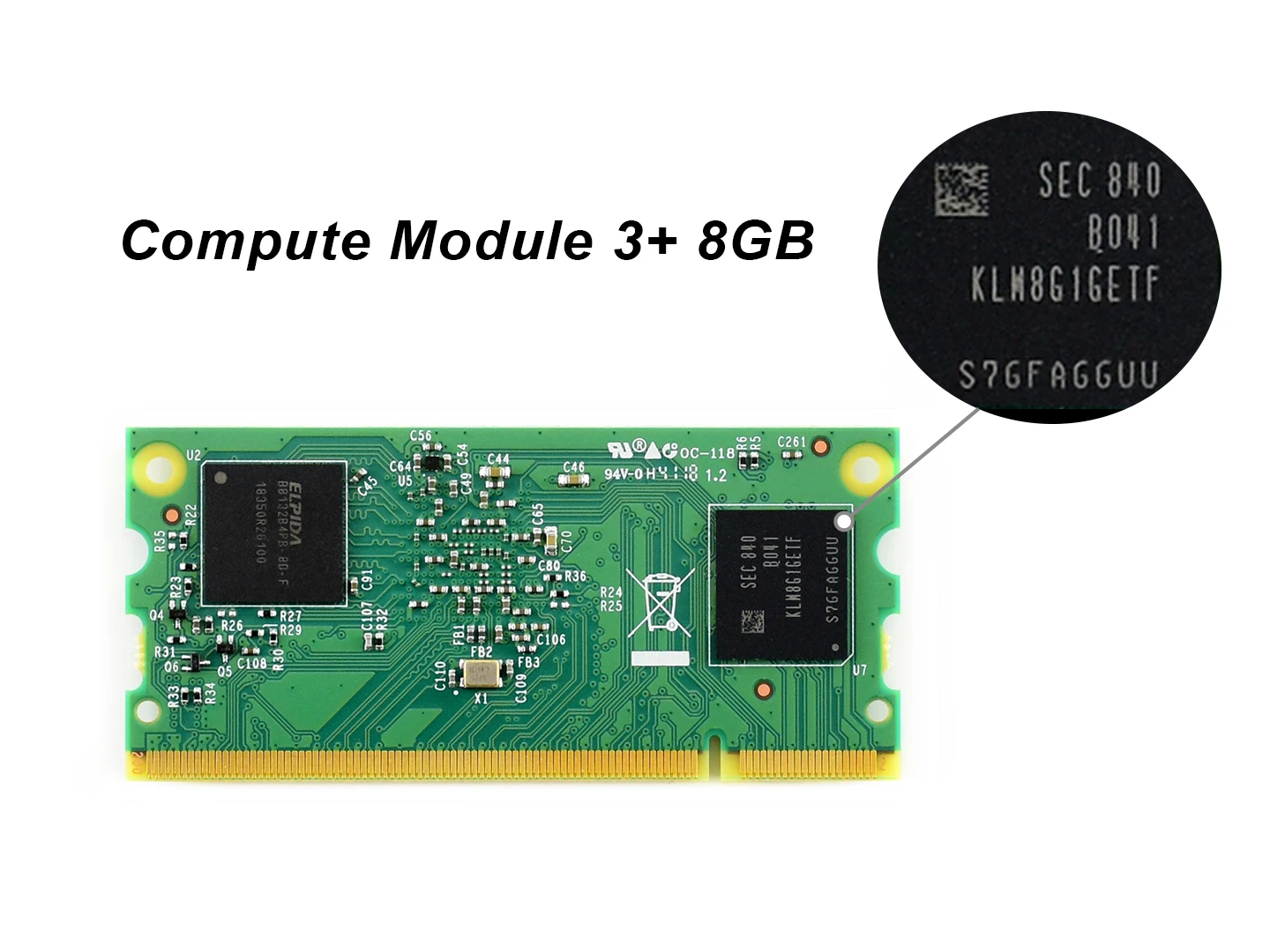 Компьютерный модуль Raspberry Pi 3 + 8 ГБ/16 ГБ/32 ГБ eMMC Flash 1 Гб RAM поддерживает Windows 10 |