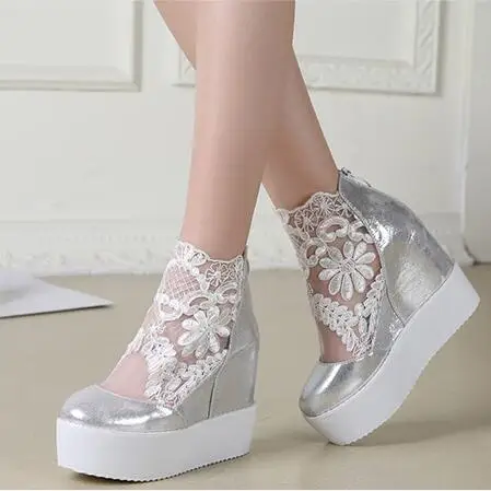 Женская обувь на платформе шнуровке визуально увеличивающие рост летние женские