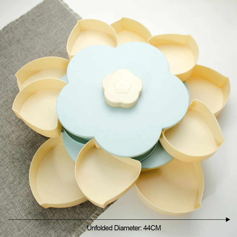 Двухслойные коробок для закусок из конфетные тарелки пачка в виде лепестков