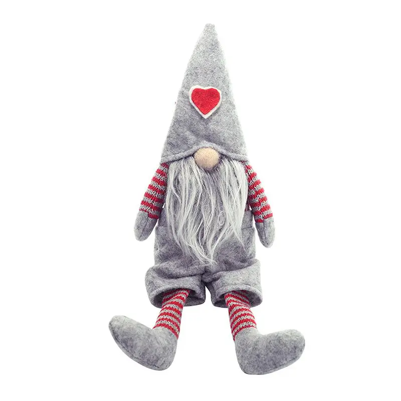 Knitted Sitting Tomte Christmas Gnome Doll Decorations Tabletop Santa Figurines Ornaments Holiday Present Produtos De Natal - Цвет: 10