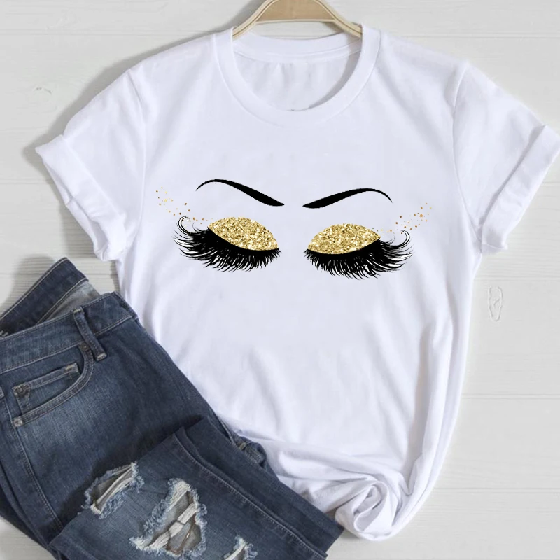 

T-shirts Women 90s Beauty Trend Casual Clothing 2021 Spring Summer Clothes Stylish Tshirt Top Lady Print Sweet Tee T-Shirt