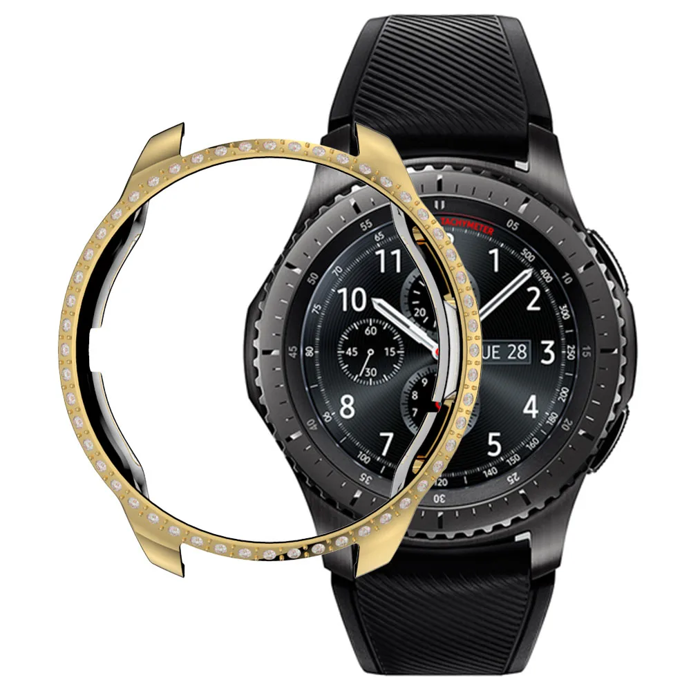Чехол со стразами для samsung Galaxy Watch, 46 мм, 42 мм, бампер, аксессуары для умных часов, защитный корпус из поликарбоната, защитная рамка