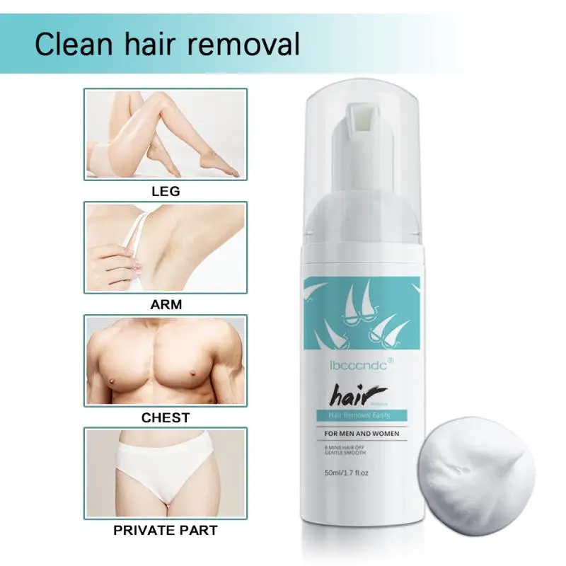 

50ml Painless Hair Removal Spray Panmeis Hair Remover Cream Foam Depilation Spray For Men Women Hair Inhibitor Spray TSLM1