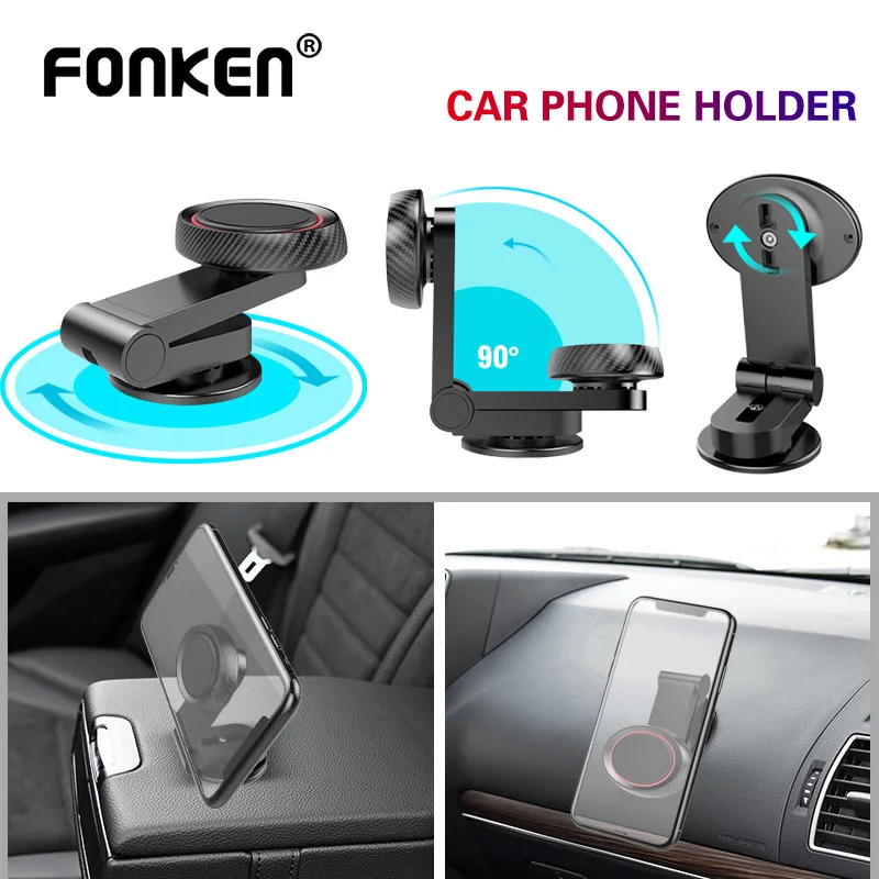 Автомобильный держатель для телефона FONKEN складной магнитный на 360 градусов |