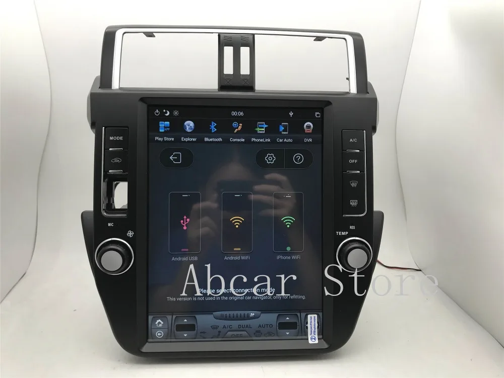 12,1 ''Tesla стиль Android 8,1 автомобильный dvd-плеер gps навигация для Toyota Land Cruiser Prado 150- стерео радио ips px6