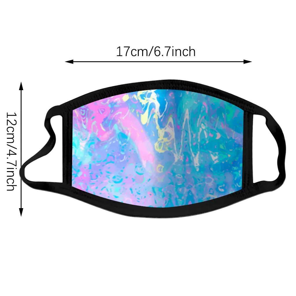 

NEW Adult Unisex Gradient Smudge Printing Facemask Dustproof Washable Comfortable Reusable Face Cover mascarillas reutilizable
