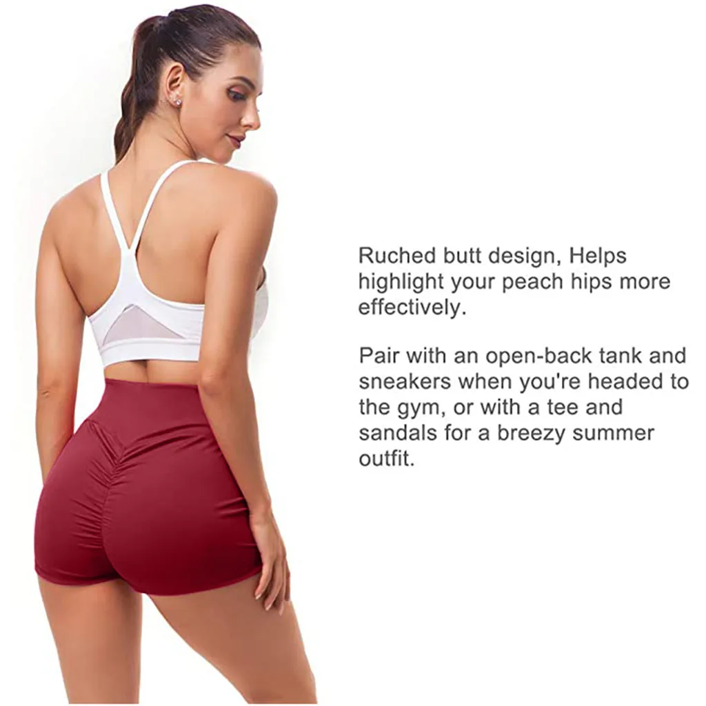 1 упаковка женские спортивные шорты для йоги с высокой талией тренировок бега